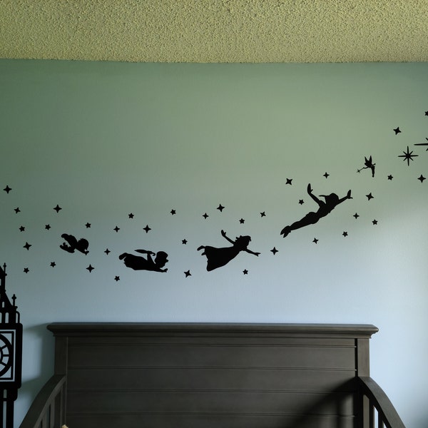 Peter Pan Tinkerbell Wendy John Michael Flying Second Star to the Right ...