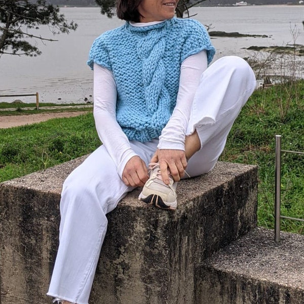 Knitting Pattern Cable Knit Jumper Instant Download Sweater Pattern