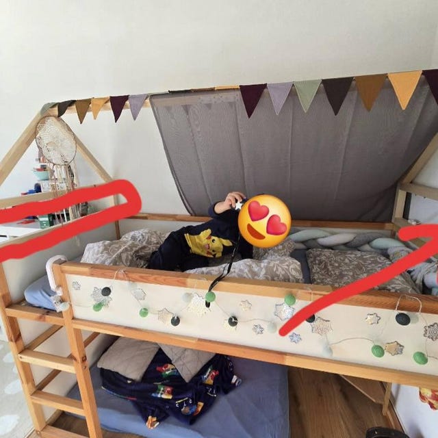 IKEA Kura Dach für Hausbett / Kura Dachgestell aus Holz