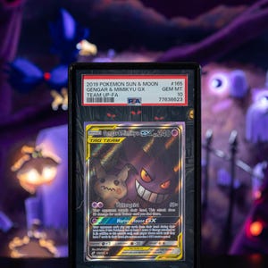 Gengar & Mimikyu Tag Team GX Chinese Pokemon Card Sleeve - Individual Card,  Near Mint Pokemon Center Card Sleeve