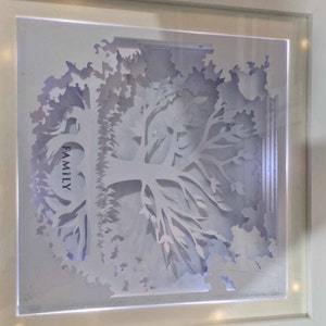 Rectangle 3D Shadow Box Frame Template SVG Silhouette Light Box Cut ...