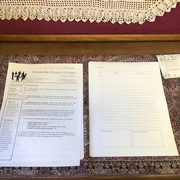 Sermon Notes Half Page Printable