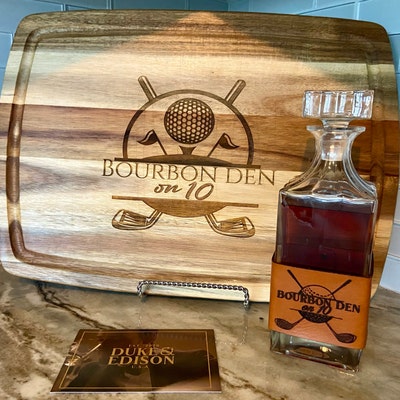 Personalized Whiskey Decanter Set, Bar Cart Decor, Custom Engraved ...