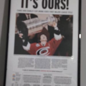 2006 Carolina Hurricanes Stanley Cup Champions 'IT'S OURS!' Framed