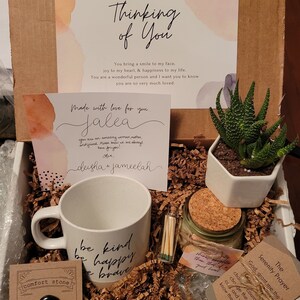 Thinking of You Care Package Care Package for Her Live Succulent Soy ...