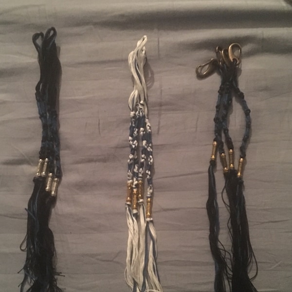 Black Tzitzit Set of 4 Bronze GOLD Torah Scroll Tzitzit With Snaps ...
