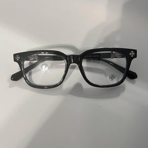 Gothic Cross Flower Glasses Frame Vintage Punk Optica Eyewear Gift for Him/Her