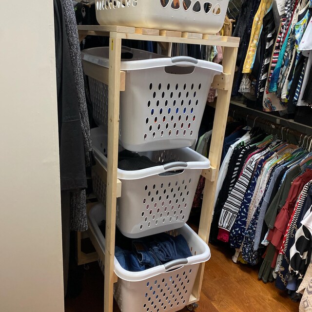 Laundry Basket Holder Storage Shelf (2.7 Bushel) - Etsy