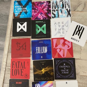 Kpop Drink Coasters - Monsta X Album Covers Set of 18 K-pop 