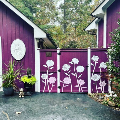 Blooming Flowers Stencil Kit Flower Stencils Stencil Your Fence With