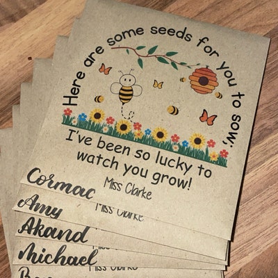 End of Year Gifts for Class Bee Friendly Seed Packet End of Term Gift ...