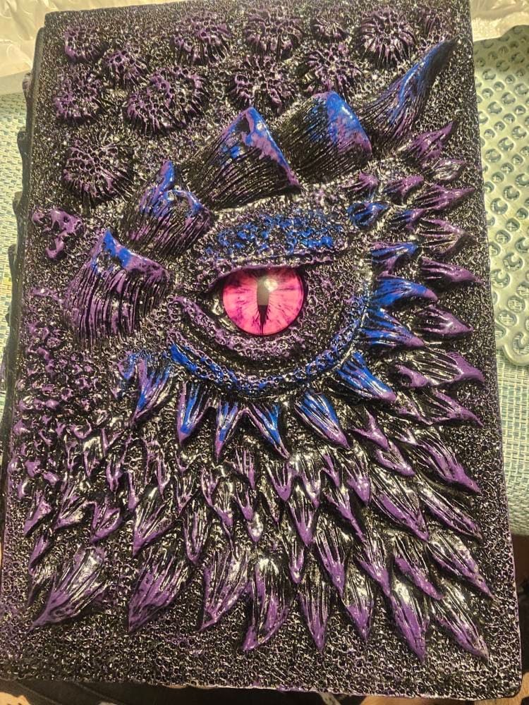 Vintage Design Embossed 3D Journal, Dragons Theme Sketchbook,  Loose-leaf Notepad, Loose-leaf ledger, Book Of Dragons, Magical Notebook
