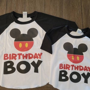 Mickey Mouse 1st Birthday Shirts Mickey Mouse first birthday shirt -Matching parent Kleding Jongenskleding Tops & T-shirts T-shirts Mickey 1st Birthday Boys Mickey Mouse party shirts 