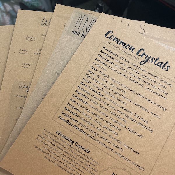 ALL the Basics of Witchcraft Bundle, Printable Grimoire Pages - Etsy