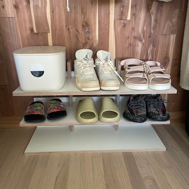 The Japanese Eiche Schuhregal, Oak Shoe Stand, Oak Shoe Rack, Shoe