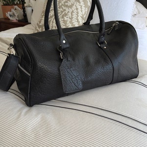 Leather Duffle Bag, Handmade Leather Weekender, Gym Bag, Vacation ...