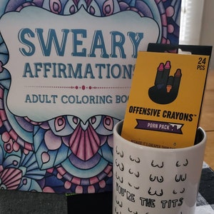  Milktoast Brands Adult Offensive Crayons, A Funny Gag Gift  For Adult Coloring