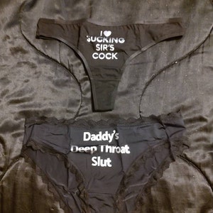 Custom Personalized Panties With Your Daddy's, Master's, or Sir's Name