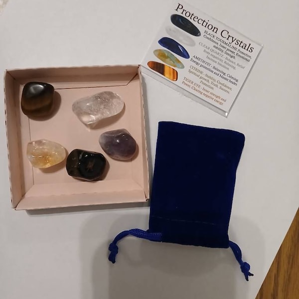 Rocks For Protection Protection Crystal Set, Protection Crystals, Crystals for Protection ...