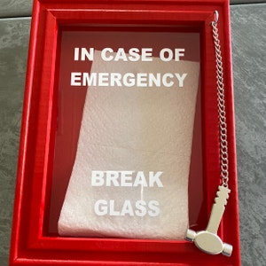 In Case Of Emergency Break Glass Diy Shadow Box Funny Gag Etsy In Case Of Emergency Break Glass Diy Shadow Box Funny Gag Etsy