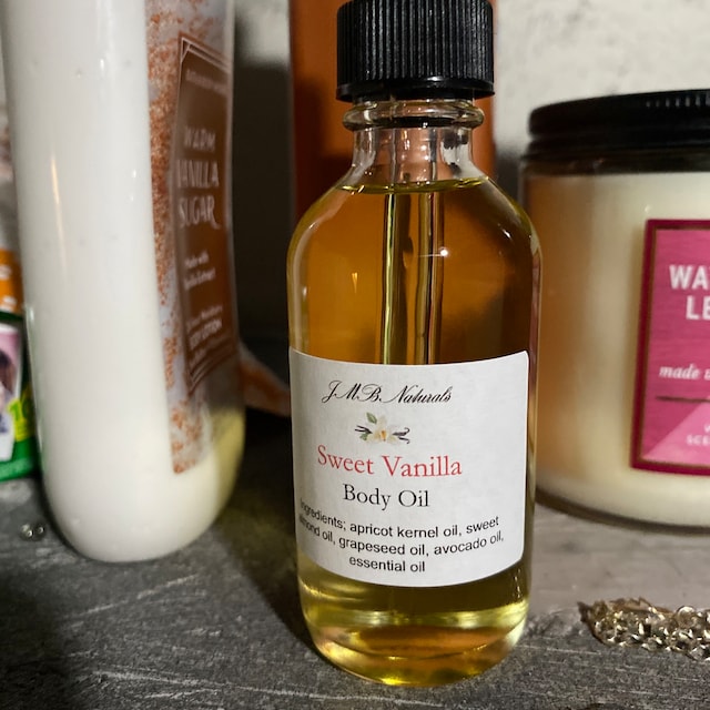 Warm Vanilla Sugar Body Oil All Natural -  Israel