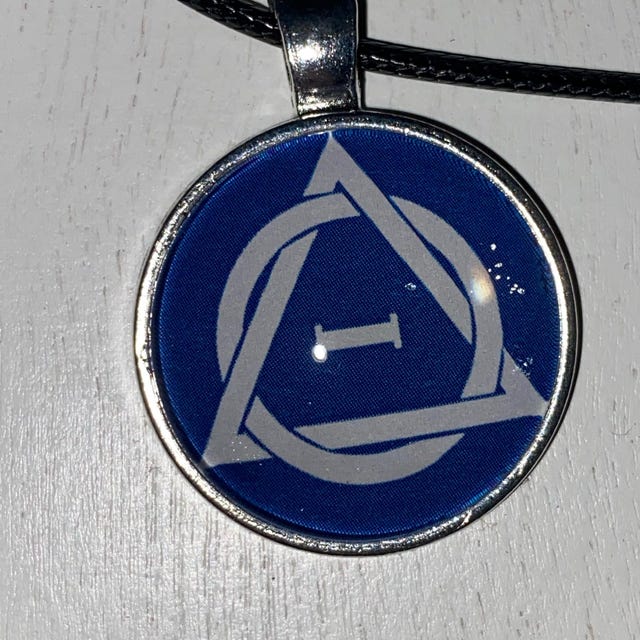 Collier Therian En Argent Sterling 925 - Symbole Thêta Delta - Bijou Spirituel Pour Femme