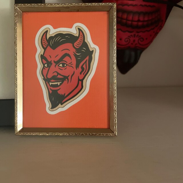 Vintage Devil, Vintage Devil Sticker - Etsy