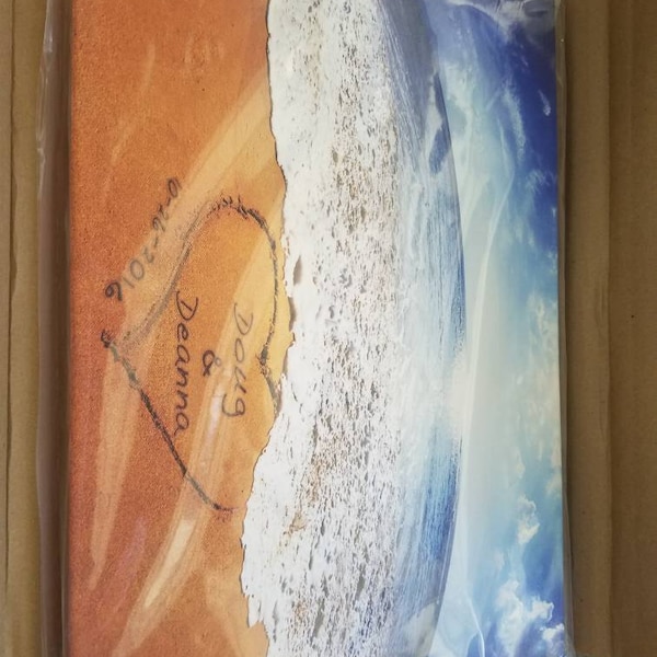 Sand Writing Personalized Art Canvas Prints or Framed Art Gift ...