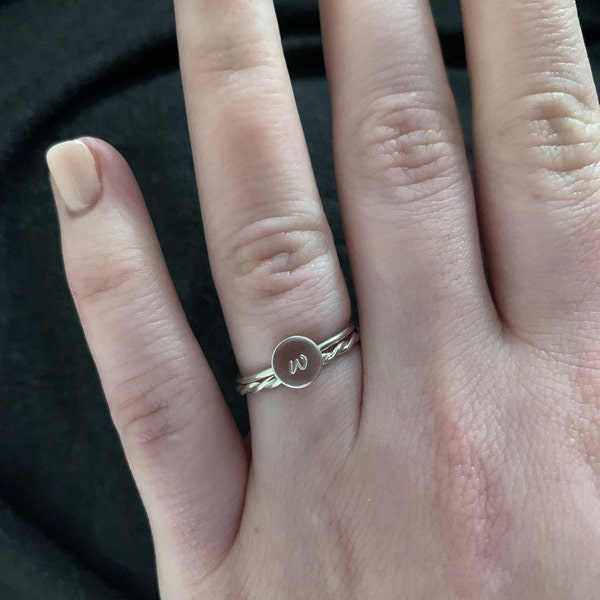 Silver Twist Ring Relaxed Rope Infinity Loose Twisted Skinny Wedding ...