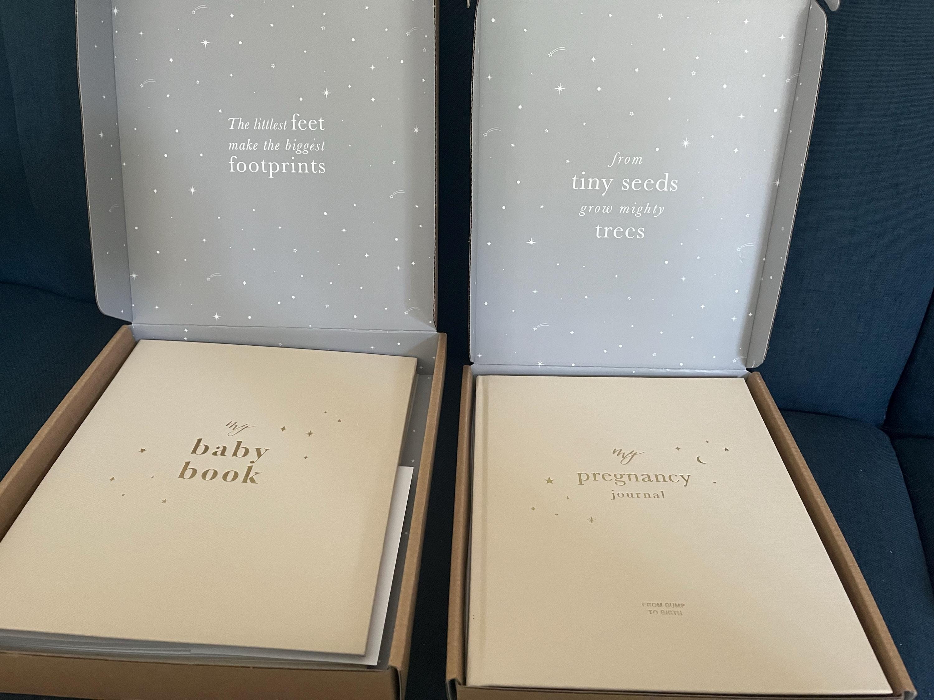 My Pregnancy Journal, Expectant Mother Gift, Pregnancy Planner - Pearl - gift for parents to be, pregnancy record book w/gilded edges