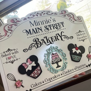 Large Minnie Mouse Bakery Sign Main Street Bakery Sign 