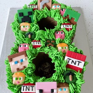 MINECRAFT Enderman - Edible Birthday Cake OR Cupcake Topper – Edible Prints  On Cake (EPoC)