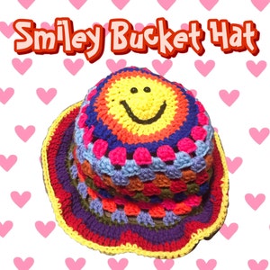 The Smiley Granny Scrappy Crochet Bucket Hat PATTERN #13  display picture 1