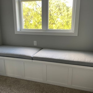 Custom Sewn Trapezoid Bay Window Seat Cushion With Cording | Etsy