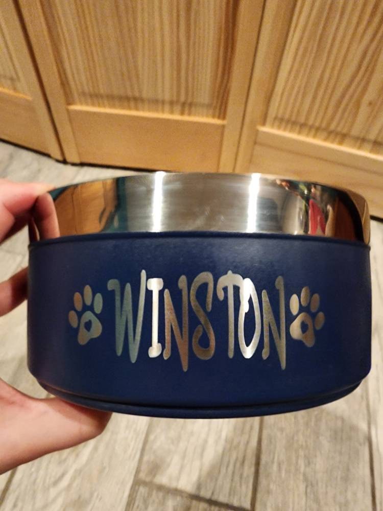 Custom Dog Bowl, Personalized Dog Food Bowl with Name, Dog Food/Water Bowls, Small-Large Bowls for Pet, Stainless Steel Cat Feeder Bowl Pet Gift