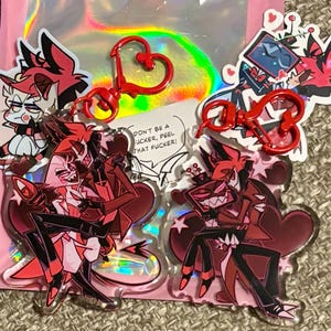 Hazbin Hotel Valentine's Ship Keychains (READ DESCRIPTION) - Etsy