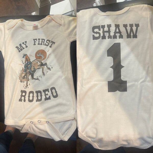 My First Rodeo Baby Bodysuit, Rodeo Birthday, Baby Bodysuit, First ...
