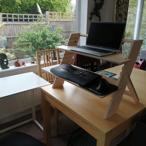 Laptop Stand and Screen Riser : Oak Wood Laptop or Tablet Holder ...