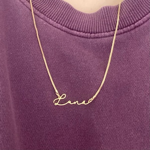 Personalized Silver Name Necklace,Custom Gold Plated Name Necklace, Personalized Name Jewelry for mum,Mothers Day Gift for mom,Birthday Gift