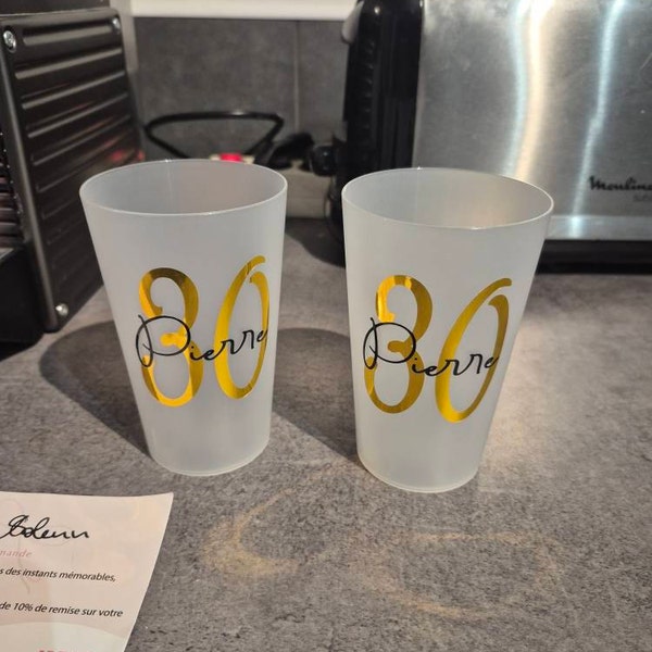 Verre à Bière Personnalisé 57 Cl - Idée Cadeau Anniversaire 18 Ans Homme - Message & Prénom Gravés