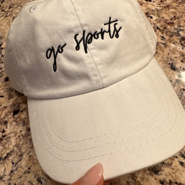 Go Sports Embroidered Pigment-dyed Baseball Cap (moontime Font) - Etsy