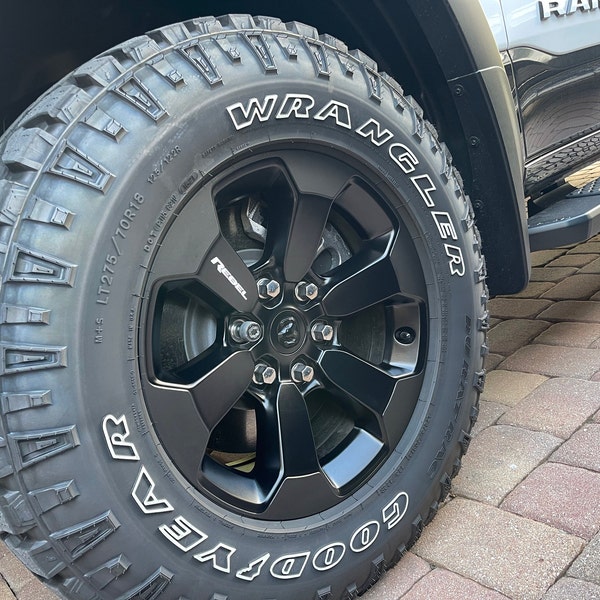 Premium Cast Vinyl Decal Overlays for 2019-2024 RAM Rebel Wheels X4 ...