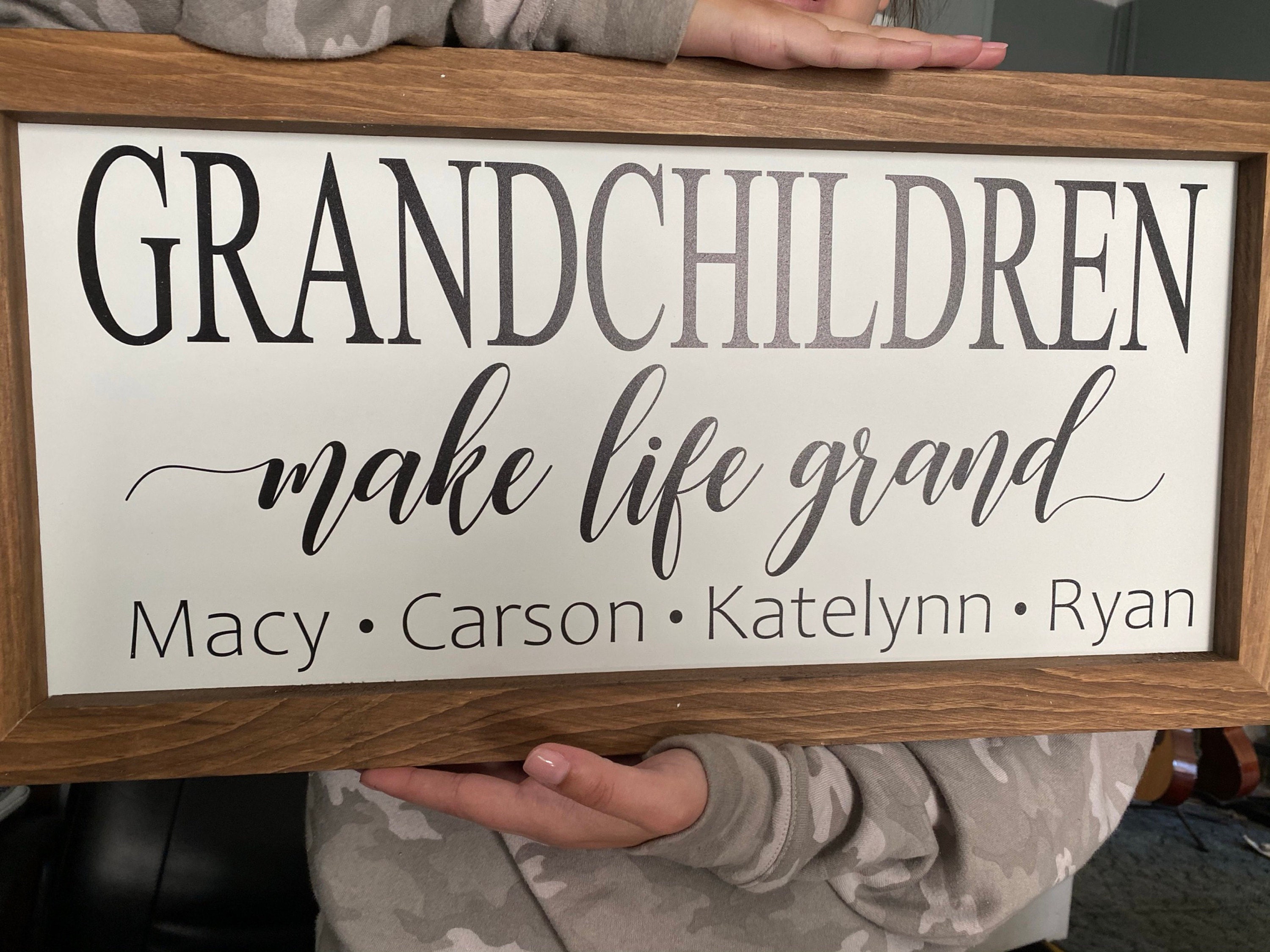 Gift for Grandparentssign with namesgrandchildren sign personalized