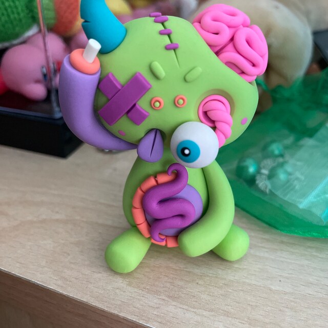 Random ZOMBIE Littlelazies | 1 Miniature Monster Polymer