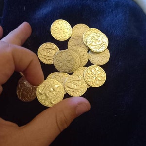 Real Metal Coins With Dragon Design for D&D TTRPGS LARP 