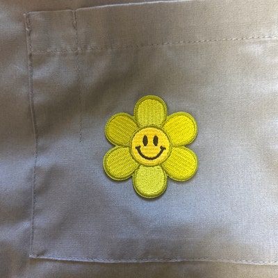 Smiley Daisy Patch Embroidered Patches for Jackets Positivity Optimism ...