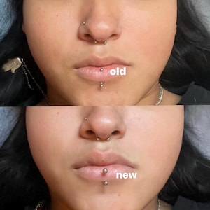 16g Teardrop Medusa Ring Lippy Loop Labret Surgical Steel Lip Ring ...