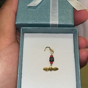 10k Solid Yellow Gold Azabache Eye Amulet Pendant – Dije Ojos De Santa Lucia – Vintage