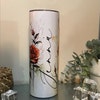 Tumbler Design Gothic Ink Roses for Sublimation, Red and Black Tumbler ...