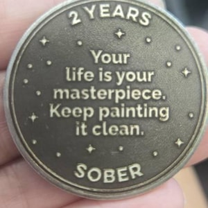 Customer photo for Custom Soaring Hawk sobriety coin review
